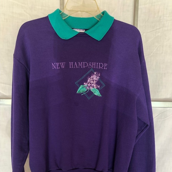Tops - womans sweatshirt purple and teal size Medium